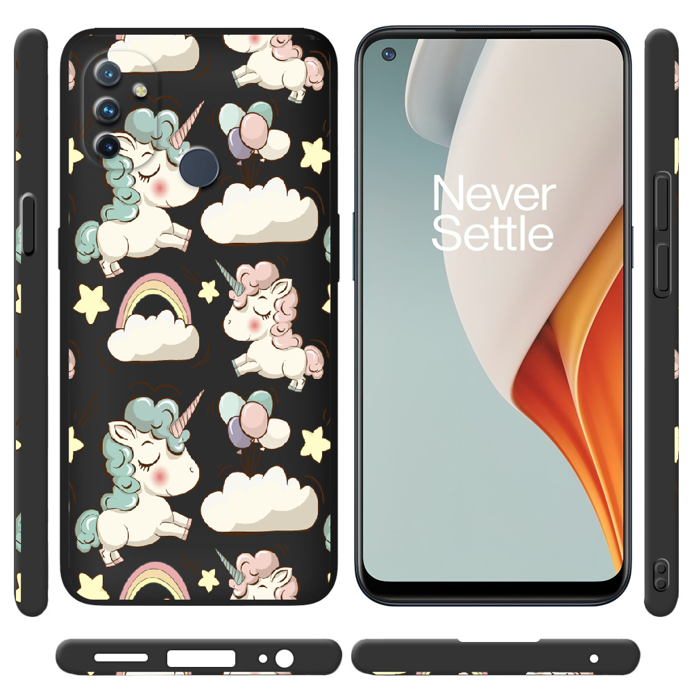 Чехол Boxface OnePlus Nord N100 Unicorns Черный силикон (42753-cc2-44165) - фото 2