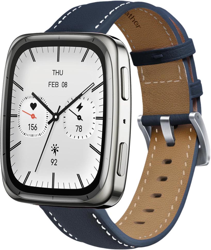 Ремінець шкіряний Folsa для Amazfit Active 2 Square Dark Blue (42152-5D)