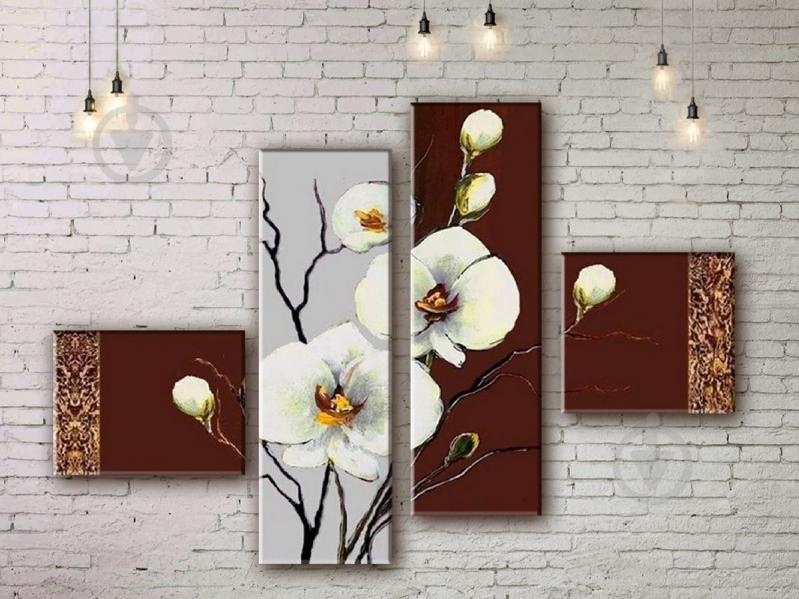 Модульная картина акрилом цветы ArtStar MHM17_4_286 размер 100 х 140 см