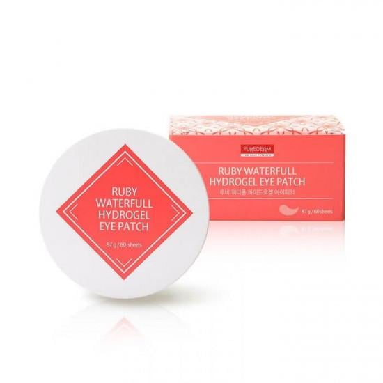 Патчи гидрогелевыепод глаза Purederm Ruby Waterfull Hydrogel Eye Patch с гранатом 60 шт. (8809411184390) - фото 2