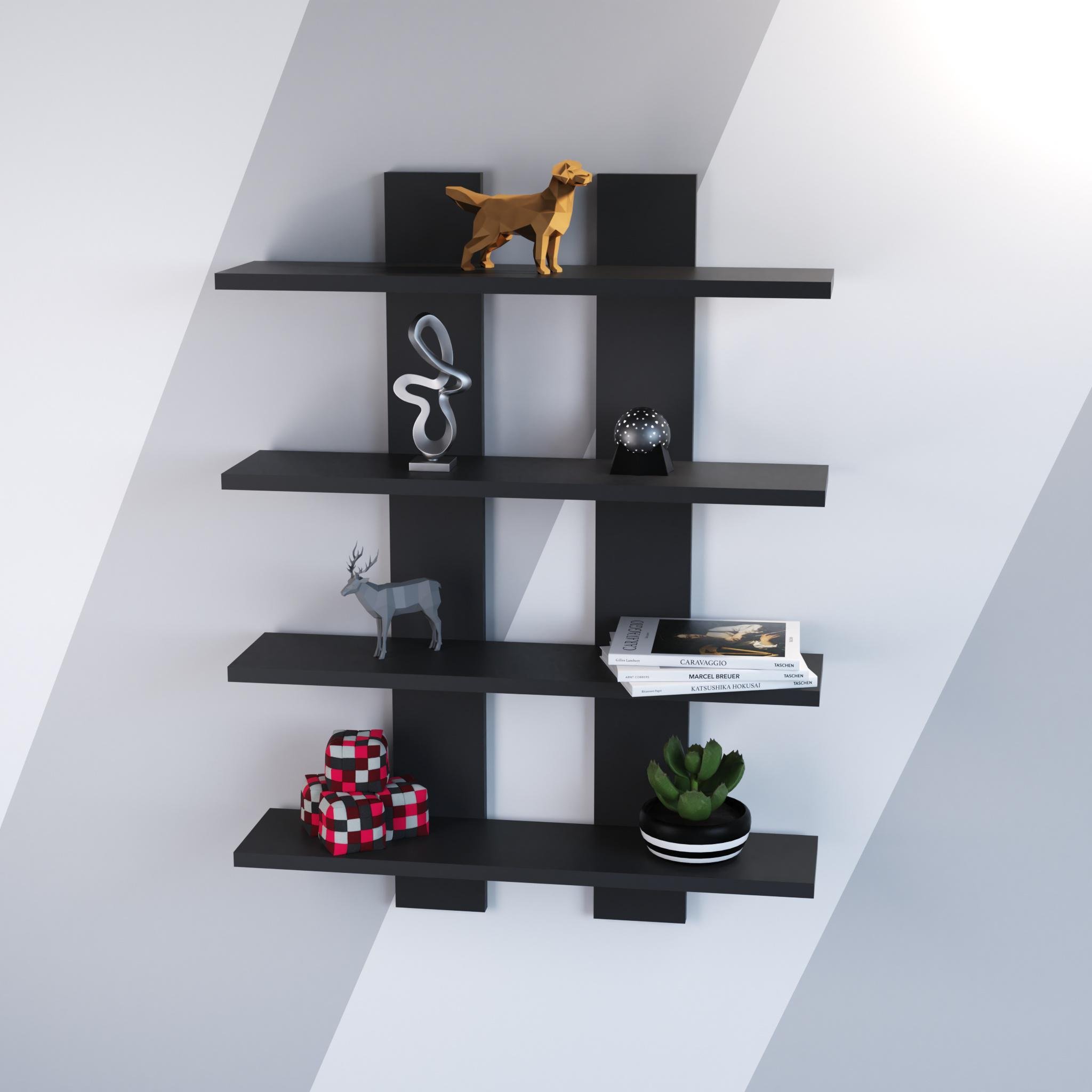 Полка подвесная П-4 600х120х800 мм Антрацит (23001) - фото 1