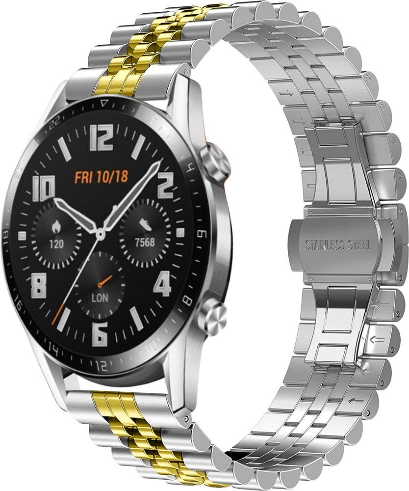 Браслет металевий Stech Line для Huawei Watch GT 2 46 мм Silver Gold (29141-67)