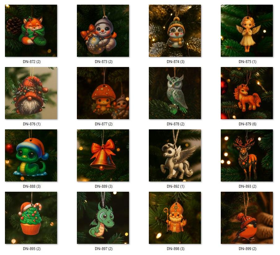 Подарочный набор деревянных эко-игрушек на елку Luxyart 16 шт. (DN-750) - фото 4 Подарочный набор деревянных эко-игрушек на елку Luxyart 16 шт. (DN-750) - фото 4
