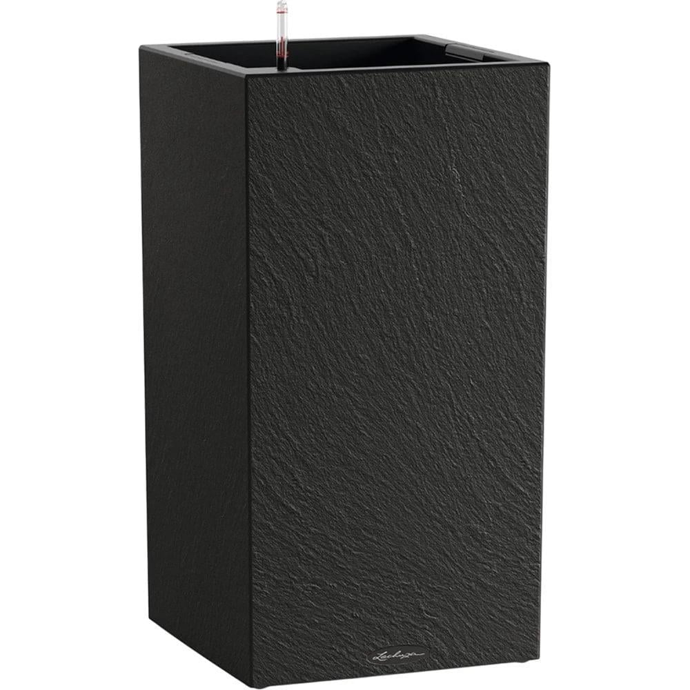 Кашпо умное Lechuza Canto Slatestone High 40 квадратный 40x40x76 см Темно-серый
