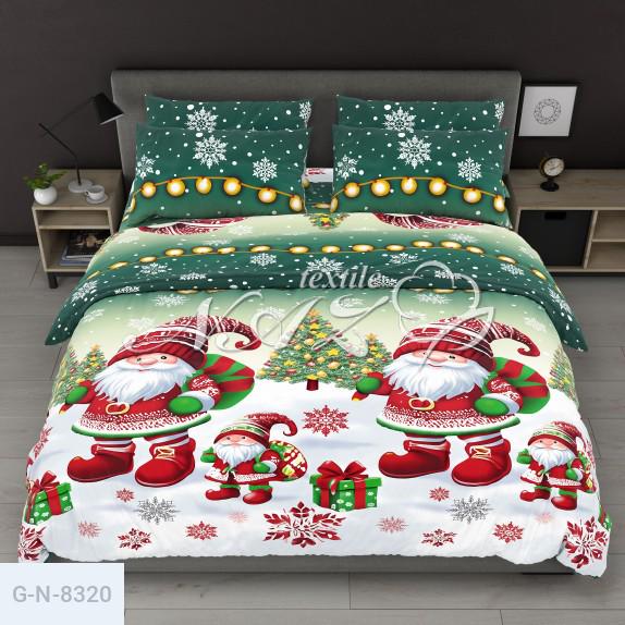 Комплект постільної білизни новорічний Gold Lux двоспальний бязь 180х220 см (29739524) - фото 3