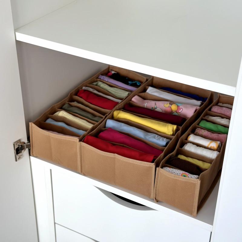 Набор гибких органайзеров XS/S/M без картона Бежевый (spb-3-beg) - фото 2