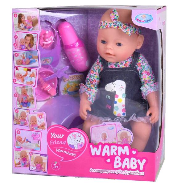 Пупс-девочка Warm Baby 40 см с горшком бутылочкой аксессуарами (52145) Пупс-девочка Warm Baby 40 см с горшком бутылочкой аксессуарами (52145)
