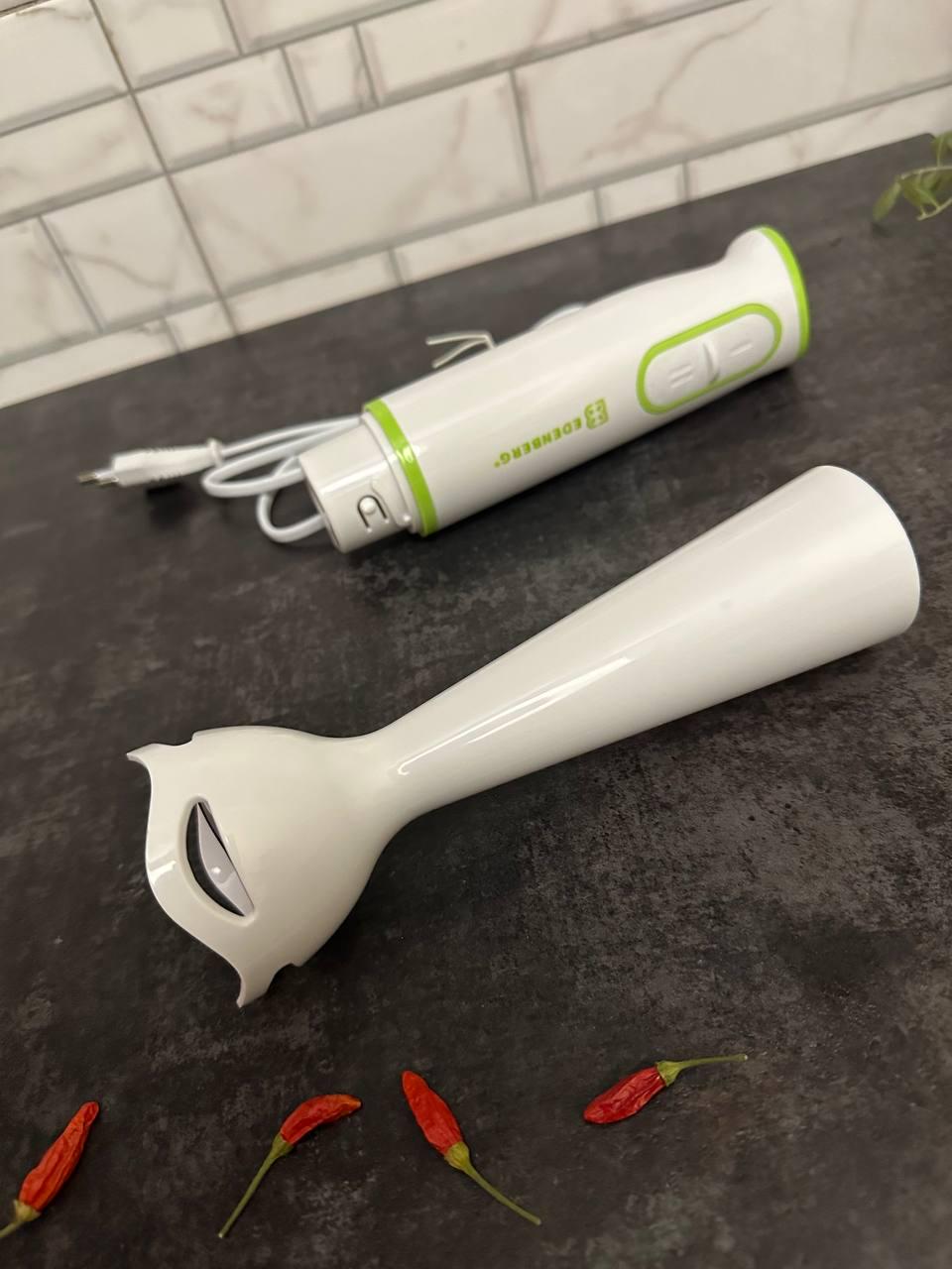 Блендер Edenberg занурювальний пластикова нога 400 Вт Білий (EB 60001) - фото 2 Блендер Edenberg занурювальний пластикова нога 400 Вт Білий (EB 60001) - фото 2