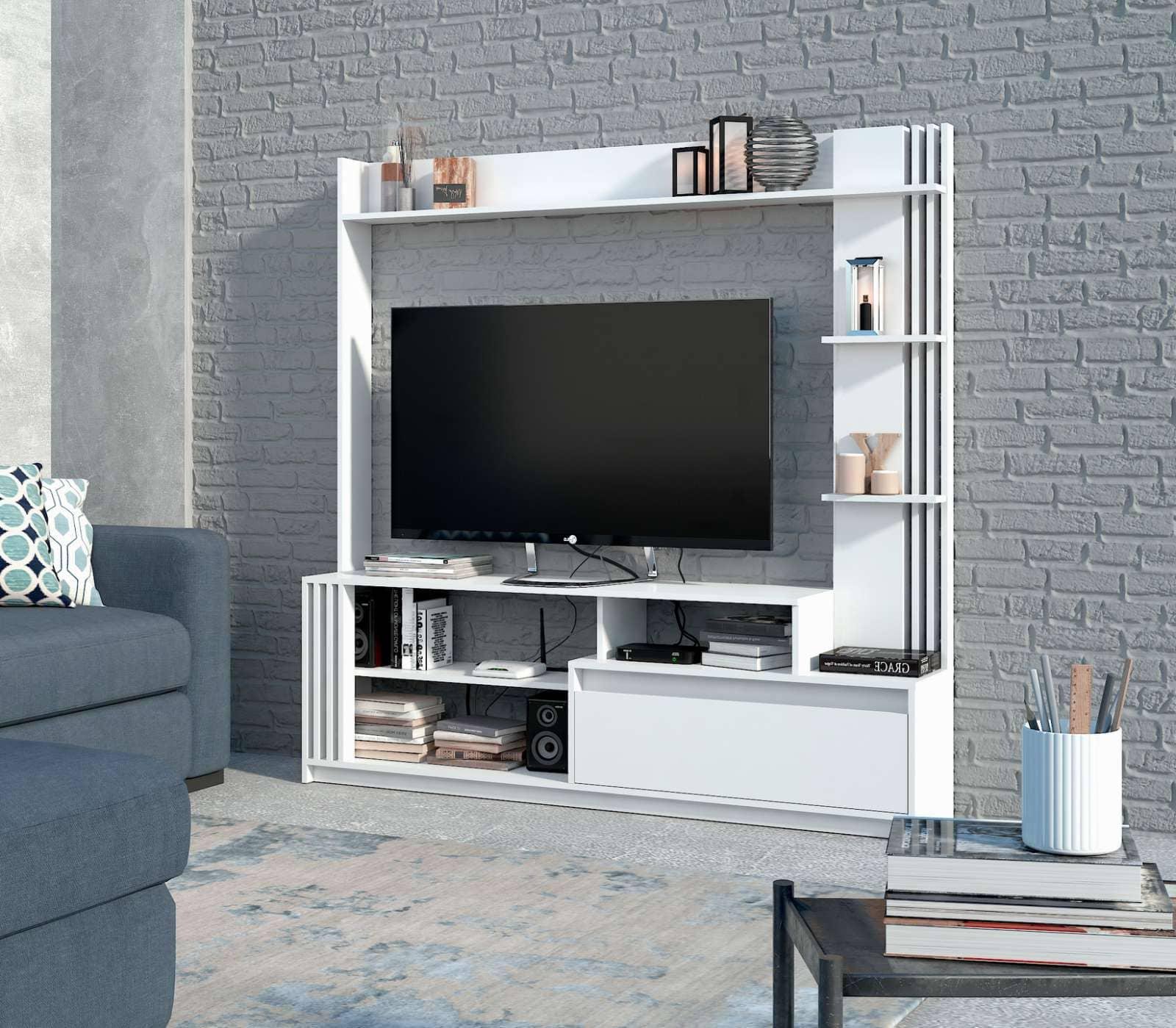 Стенка для гостиной Майстер Форм 20614 левосторонняя 1700х325х1700 мм Белый (11932)