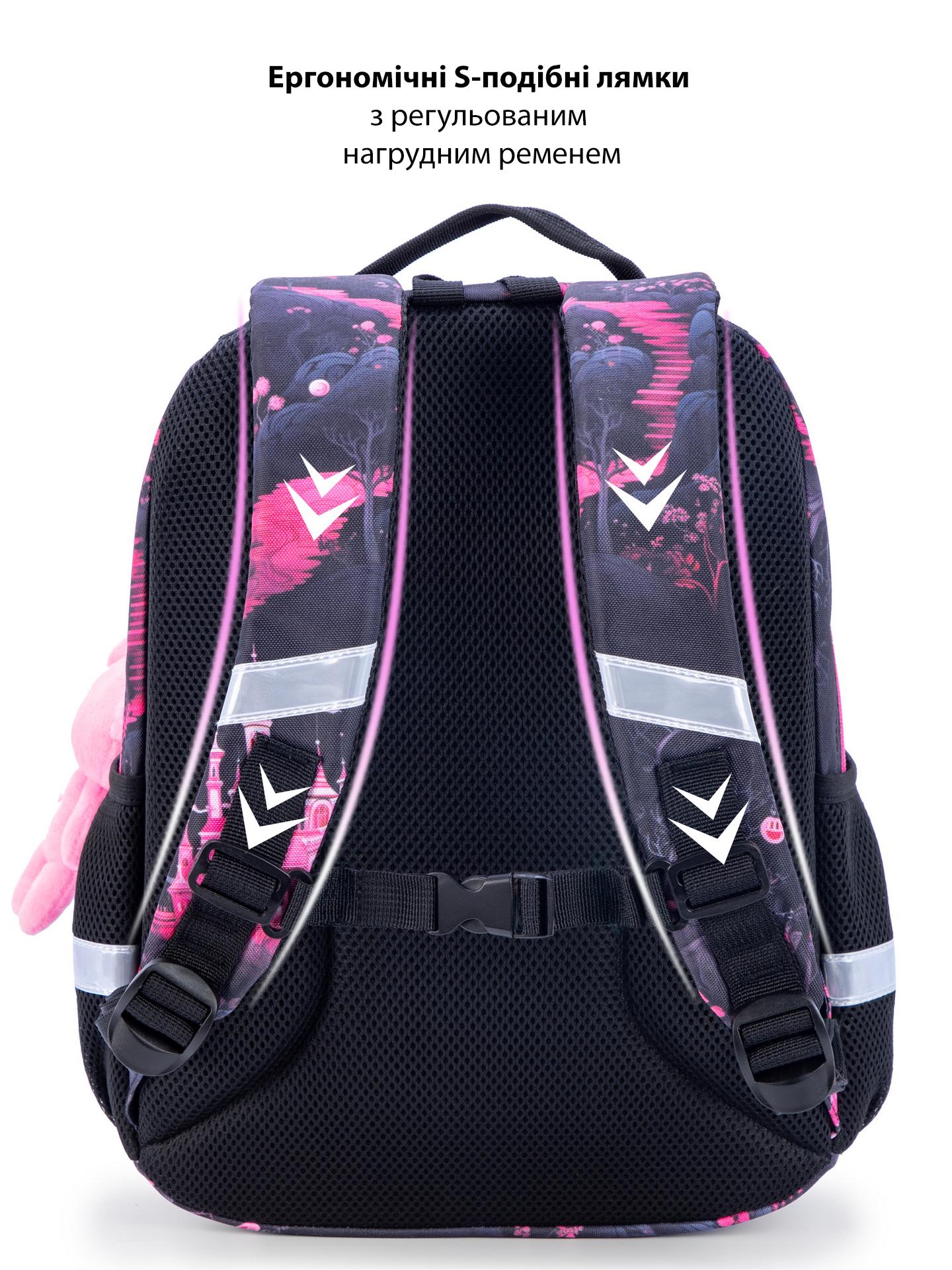 Рюкзак ортопедичний для дівчинки School Standard Котик для 1-4 класу 38х28х16 см (160-2) - фото 5