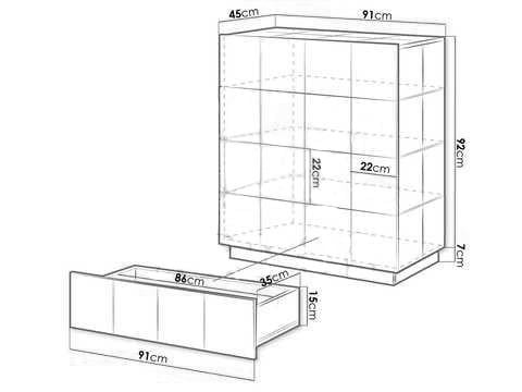 Комод Cama Meble Reja 4S на ножках МДФ Белый глянец - фото 5