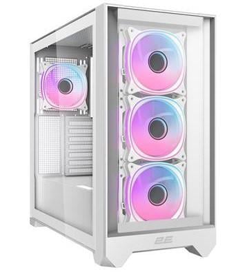 Корпус 2E Gaming Dominator Pro (G2302W), Білий, без БЖ, Mid Tower, для ATX/Micro ATX/Mini ITX, 1xType-C/2xUSB 3.0, макс. CPU (2881189797)