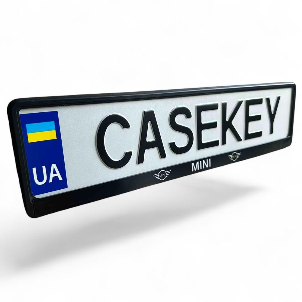 Авторамка с лакированной печатью Mini Cooper (mcramka1)
