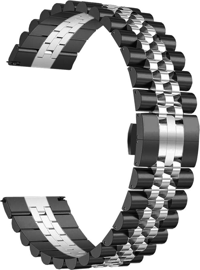 Браслет металлический Stech Line для Huawei Watch GT Black Silver (29140-03) - фото 2 Браслет металлический Stech Line для Huawei Watch GT Black Silver (29140-03) - фото 2