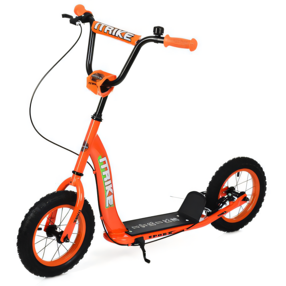 Самокат iTrike двухколесный с ручным тормозом/надувные колеса Оранжевый (DS-171-S-205)