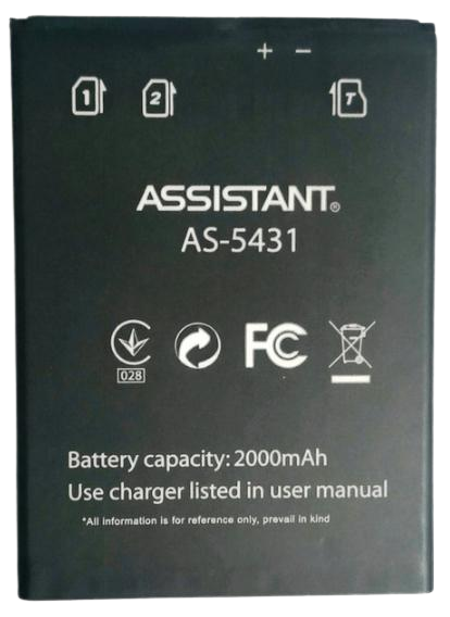 Аккумуляторная батарея для Assistant AS-5431 2000 mAh (000021613)