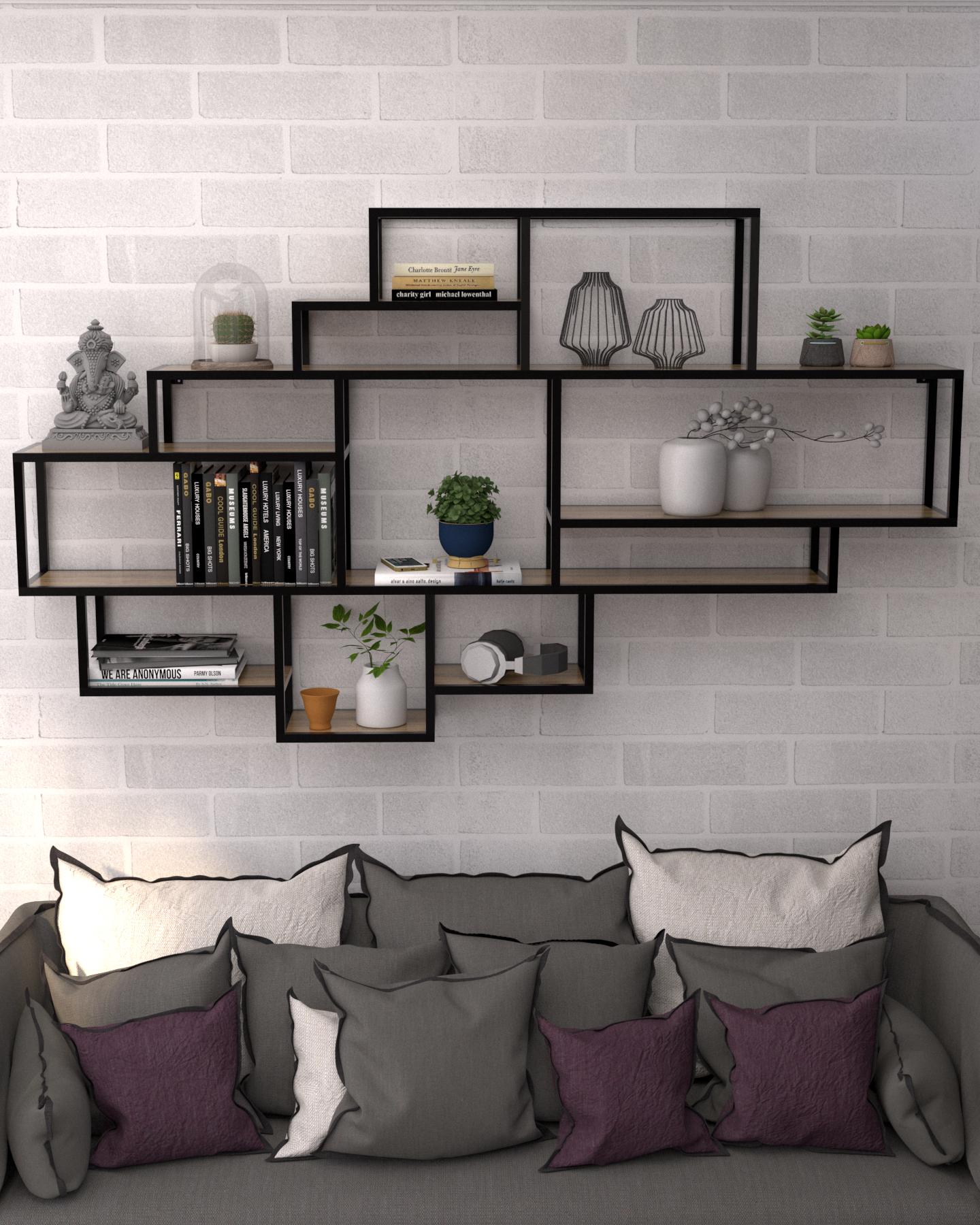 Стелаж настінний EcoLoft Мозаїка в стилі лофт (DSP-1305-1)