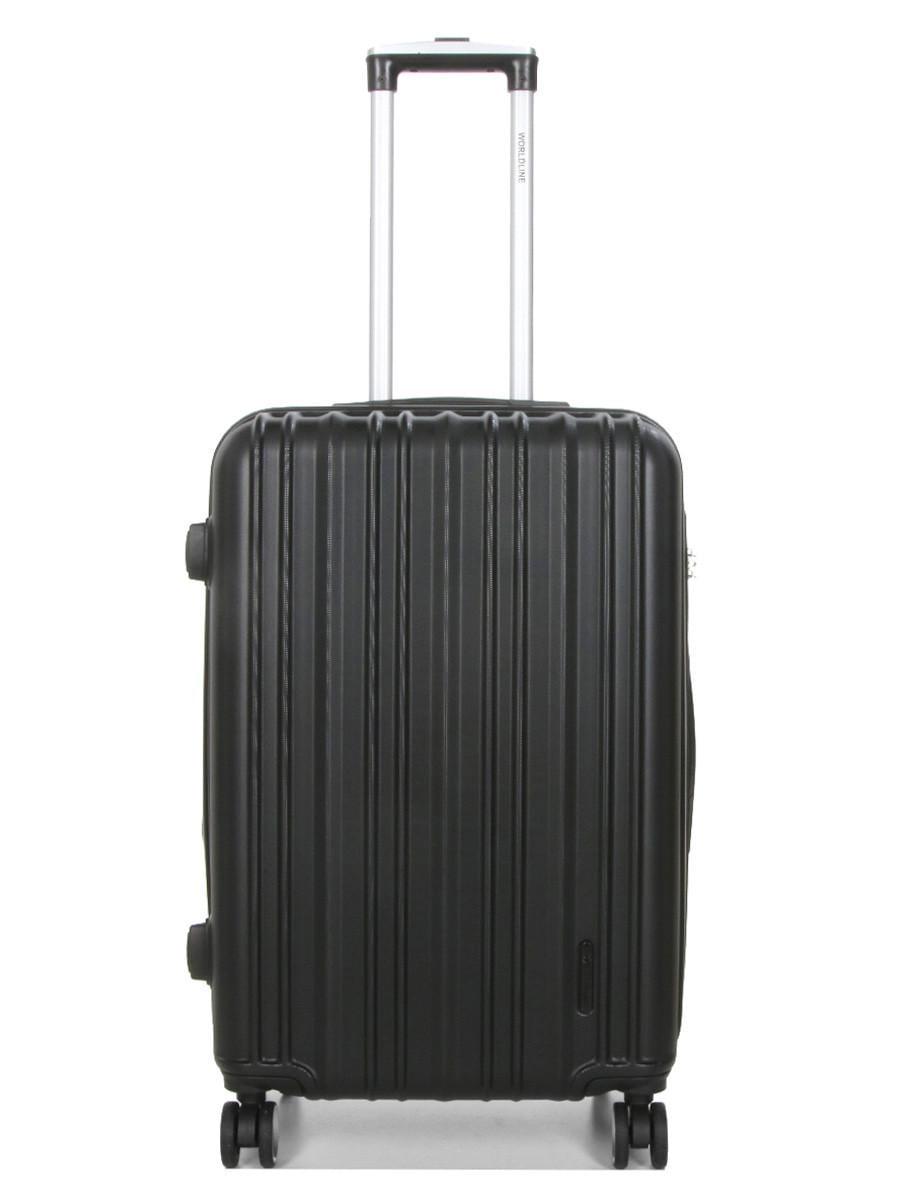 Чемодан Франция средняя Worldline M 66х42х26+5 см 74 л 3,5 кг Черный (623)