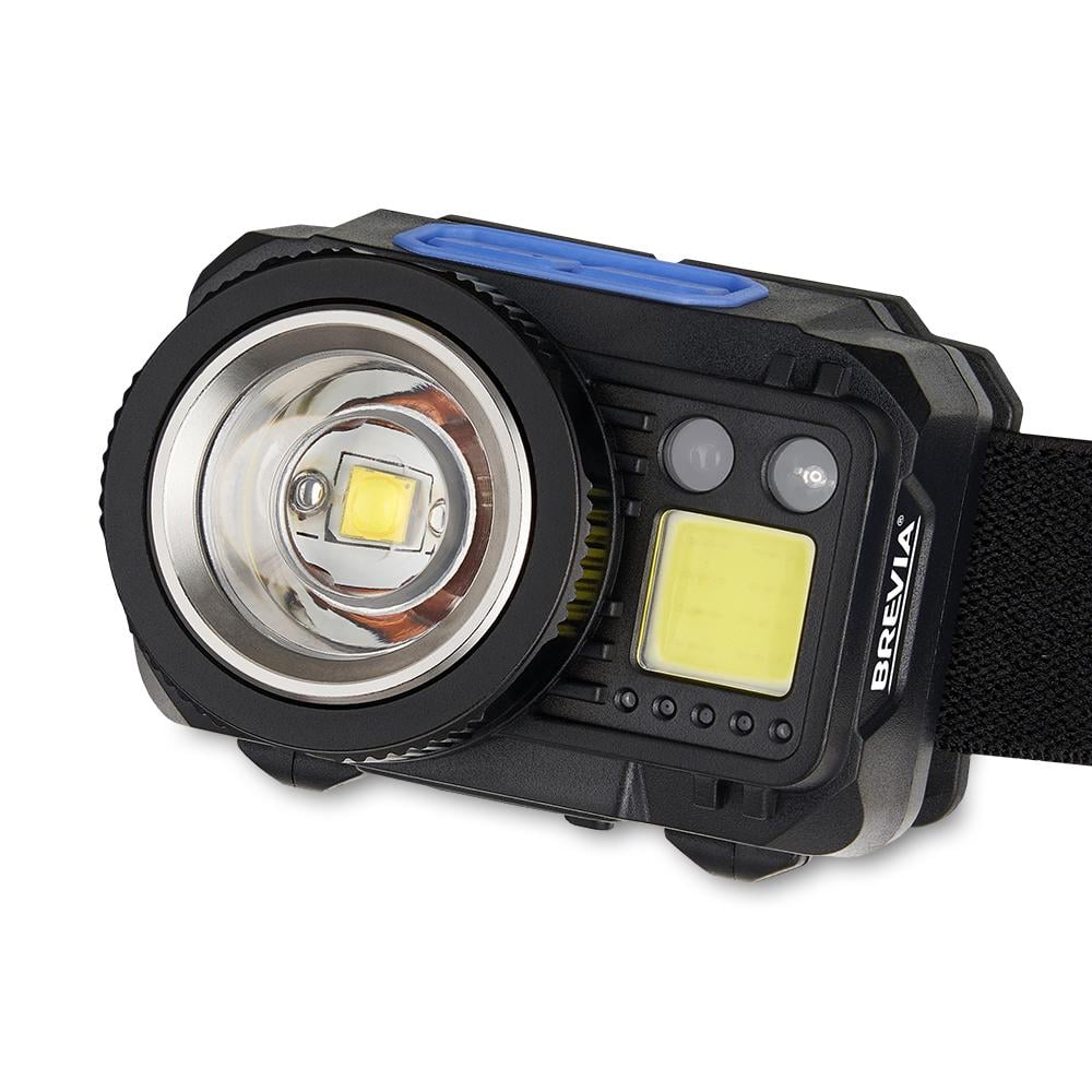 Ліхтар налобний Brevia 500Lm 3W CREE XPG+COB 1200 mAh 3xAAA Zoom з сенсором Білий/Червоний (14400ERBX1) - фото 3 Ліхтар налобний Brevia 500Lm 3W CREE XPG+COB 1200 mAh 3xAAA Zoom з сенсором Білий/Червоний (14400ERBX1) - фото 3