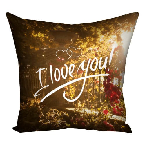 Подушка с принтом I love you 40x40 см (4P_WOL050)