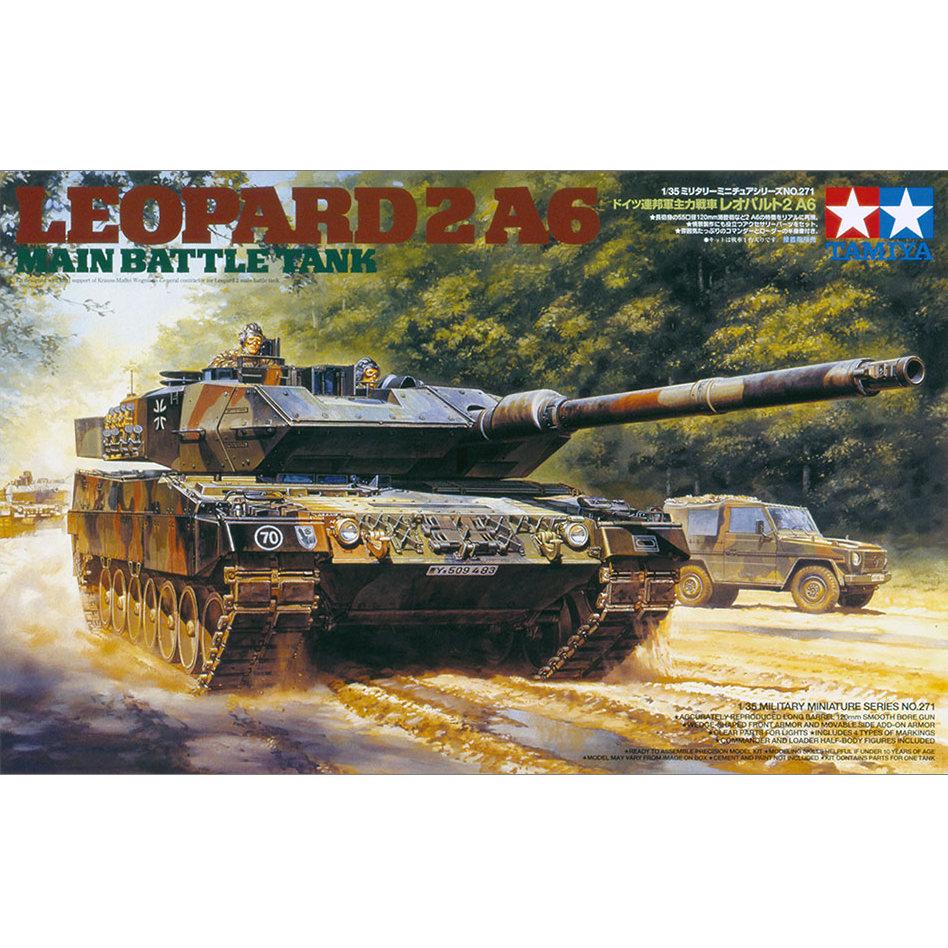 Збірна модель Tamiya танк 1:35 Leopard 2 A6 Main Battle Tank (35271-000)