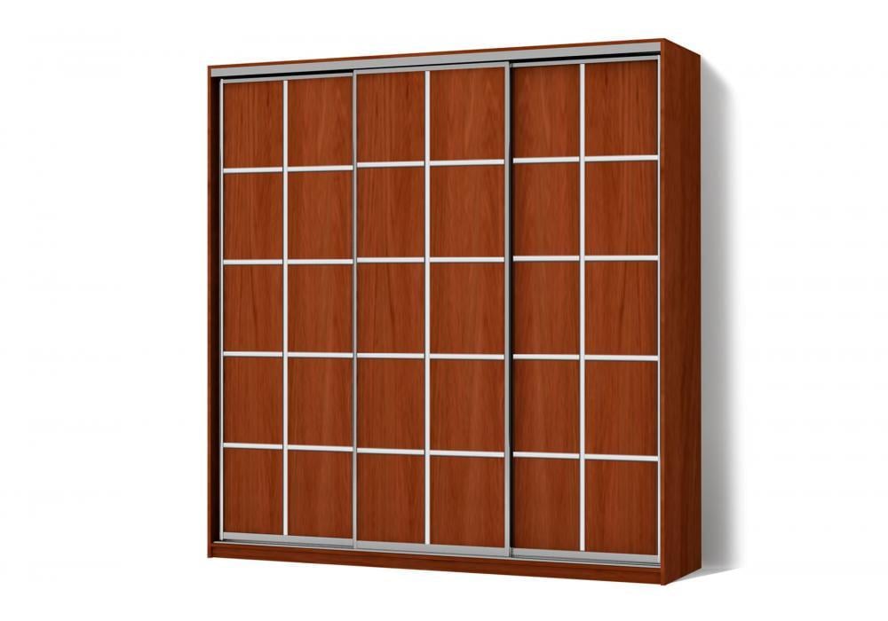 Шкаф-купе Luхe 3 двери Комби/Комби/Комби рисунок 16-16-16 CLS-II 2300х2400х450 мм Яблоня локарно (49572)