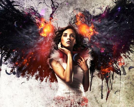 Картина по номерам Strateg Крылья мыслей 40х50 см в термопакете (VA-2559-mt)