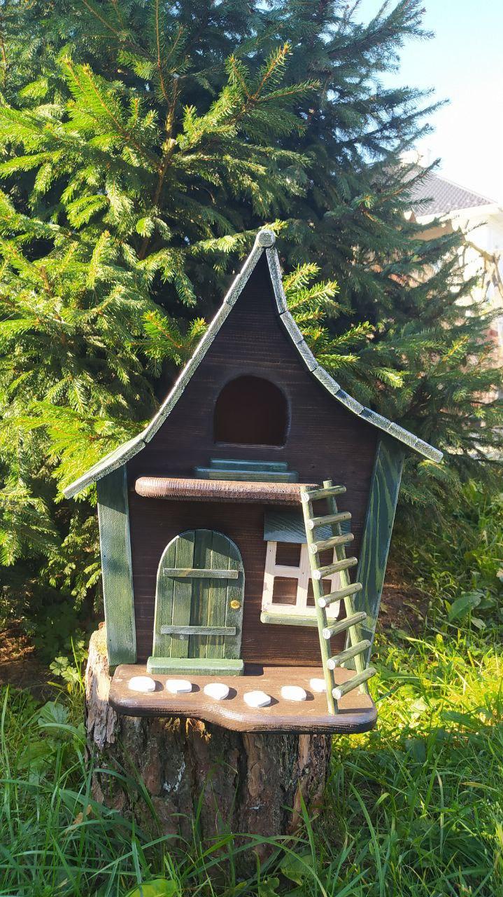 Дім для білок Лісова мавка Білчатник із соснової деревини 50х38х48 см