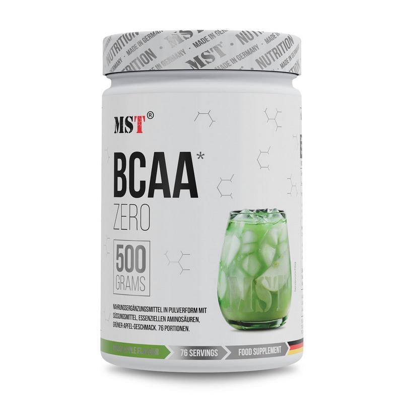 Амінокислоти MST BCAA Zero 500 г без цукру Зелене яблуко