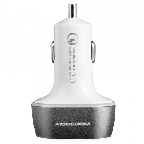 Автомобільний зарядний пристрій Modecom CU3-05 USB 2,4 A 5B QC3,0 2 USB Ports ZT-MC-CU3-05 White (562870) - фото 4