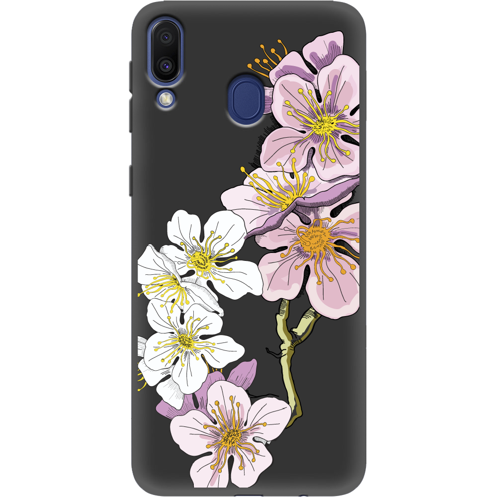 Чохол BoxFace Samsung M205 Galaxy M20 Cherry Blossom Чорний силікон (36205-cc4-36624)