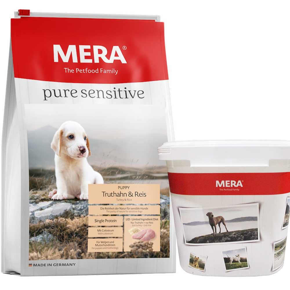Сухой корм Mera ps Puppy для щенков/кормящих самок 12,5 кг + контейнер (107864)