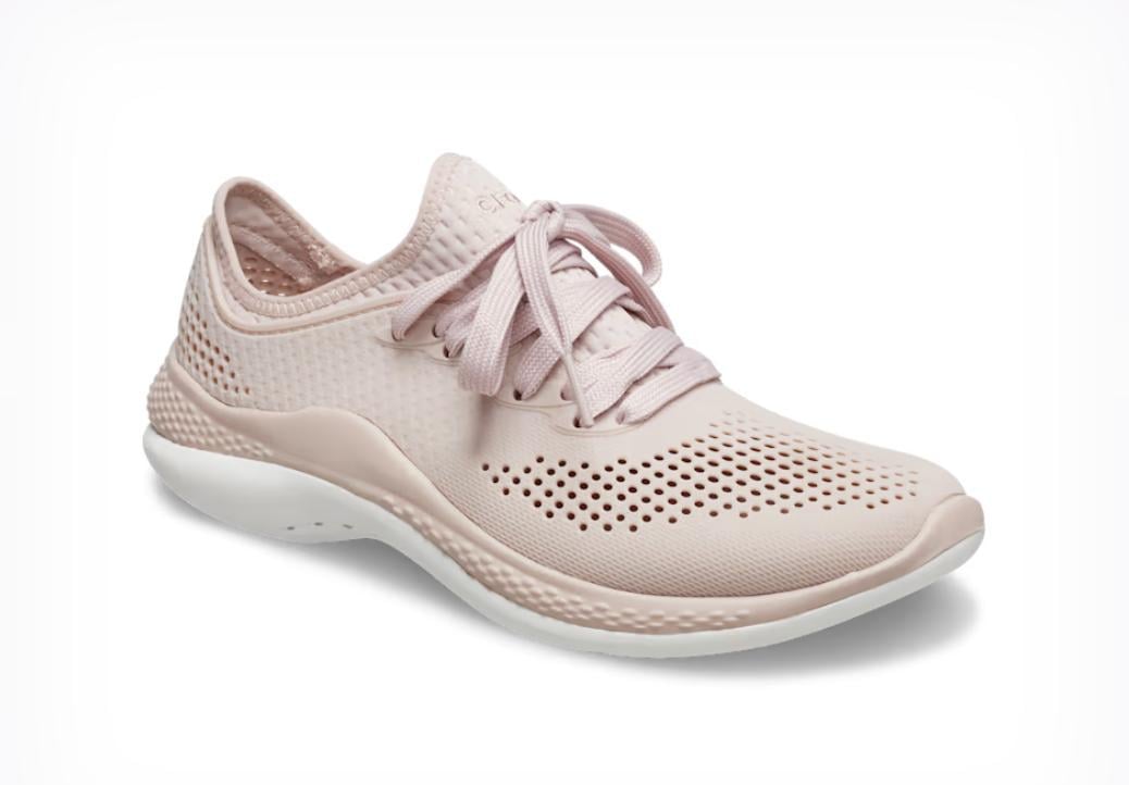 Кроссовки женские Crocs Literide 360 Pacer M5W7 р. 37 24 см Pink Clay/White (206715-W) - фото 6