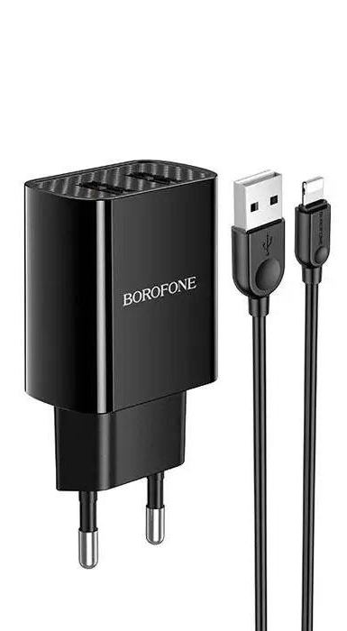 Зарядний пристрій Borofone BA53A 2USB/2,1A Lightning (20490350)