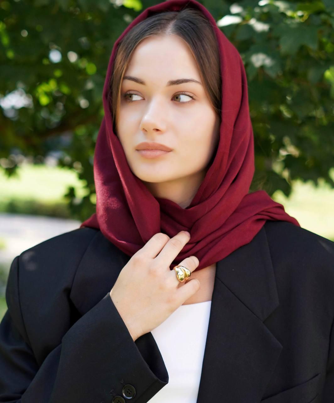 Шарф жіночий My Scarf Мілан 180х60 см Бургунді (29736225)