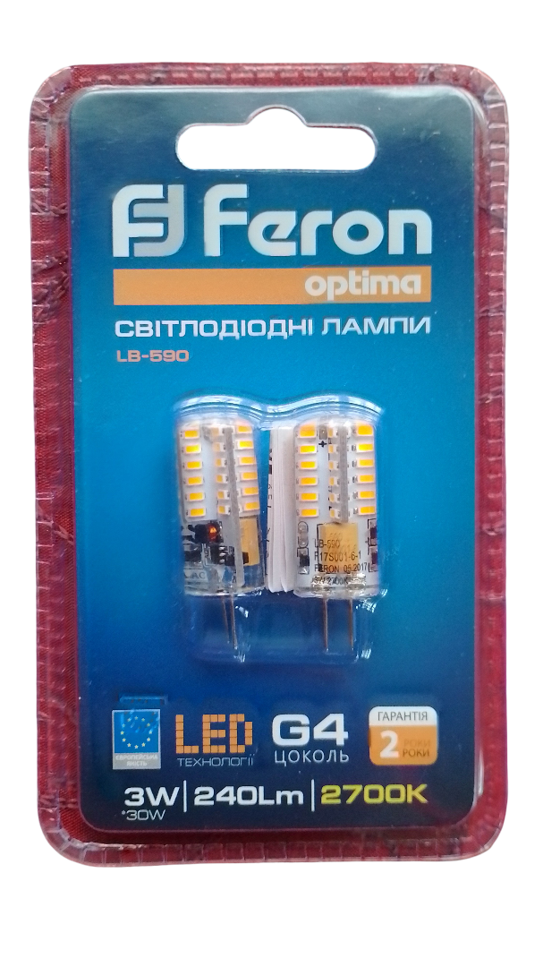 Светлодиодная лампочка Feron G4 12 В 3 Вт (31184075)