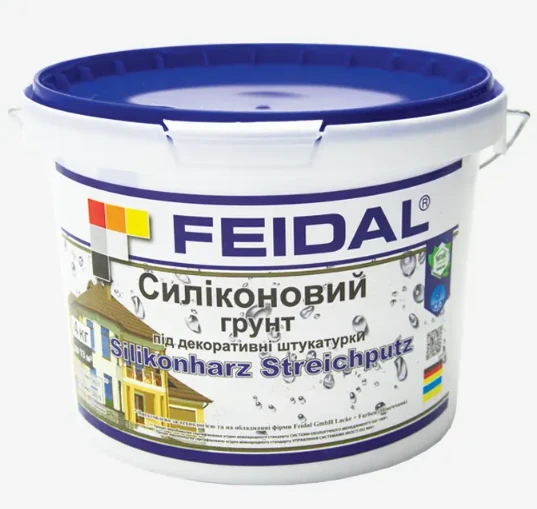 Грунт силиконовый под декоративные штукатурки Feidal Silikonharz Streichputz 4 кг (2028273658)