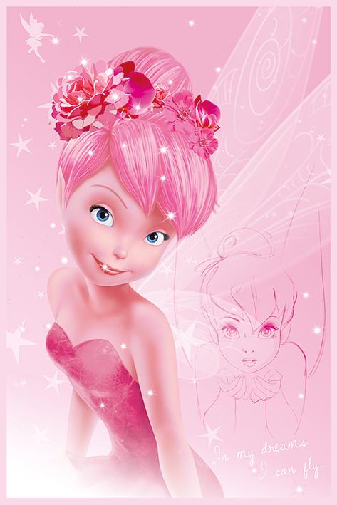 Постер плакат Феи Диснея Динь-Пинк/Disney Fairies Tink Pink 61x91,5 см