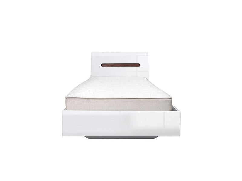 Ліжко LOZ/90 Ацтека 90х200 см Ascet з ламелями Глянець білий/Венге магія (45-222-775)