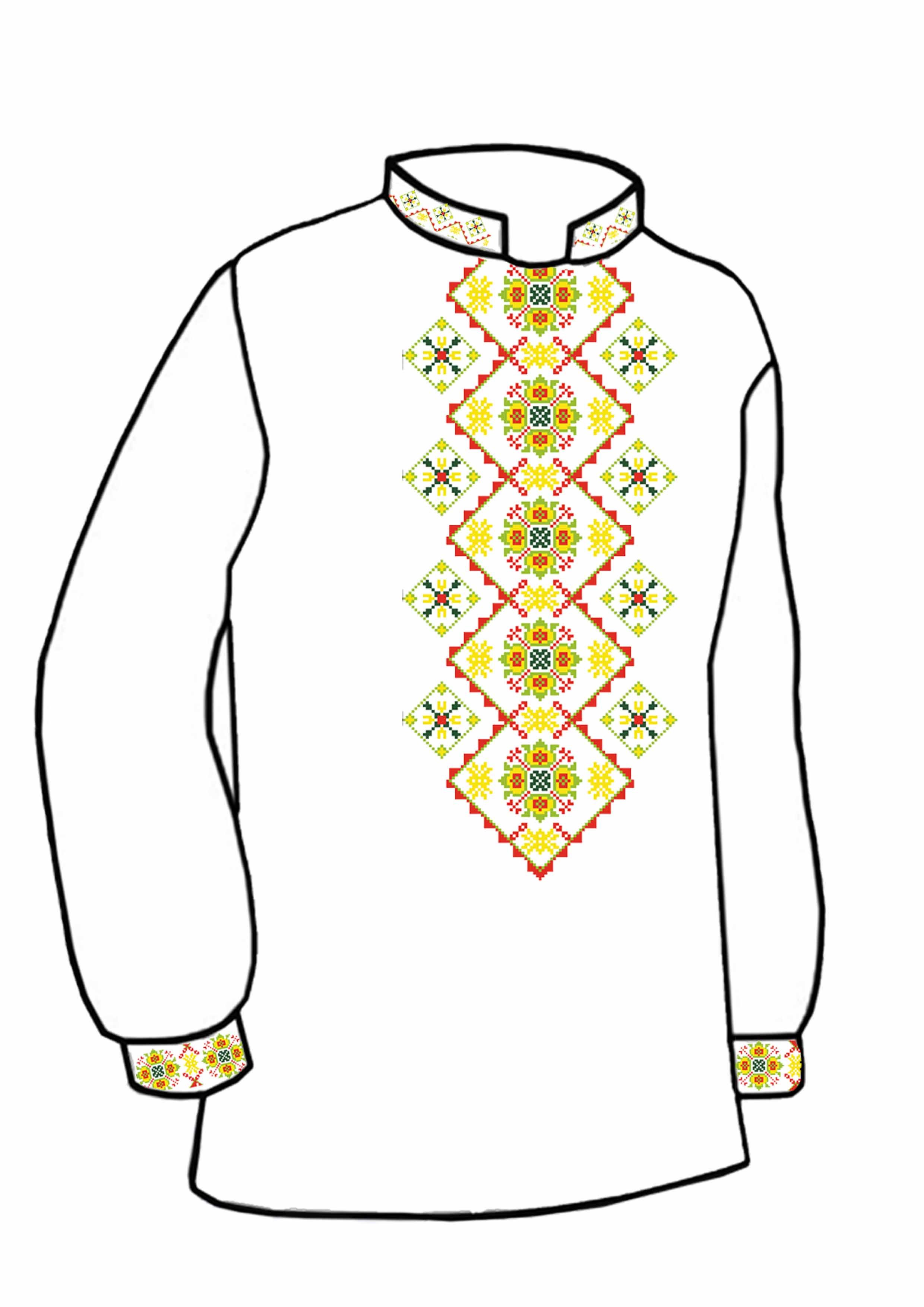 Заготовка для вишивки нитками або бісером сорочка СЧ-148 домоткане полотно Заготовка для вишивки нитками або бісером сорочка СЧ-148 домоткане полотно