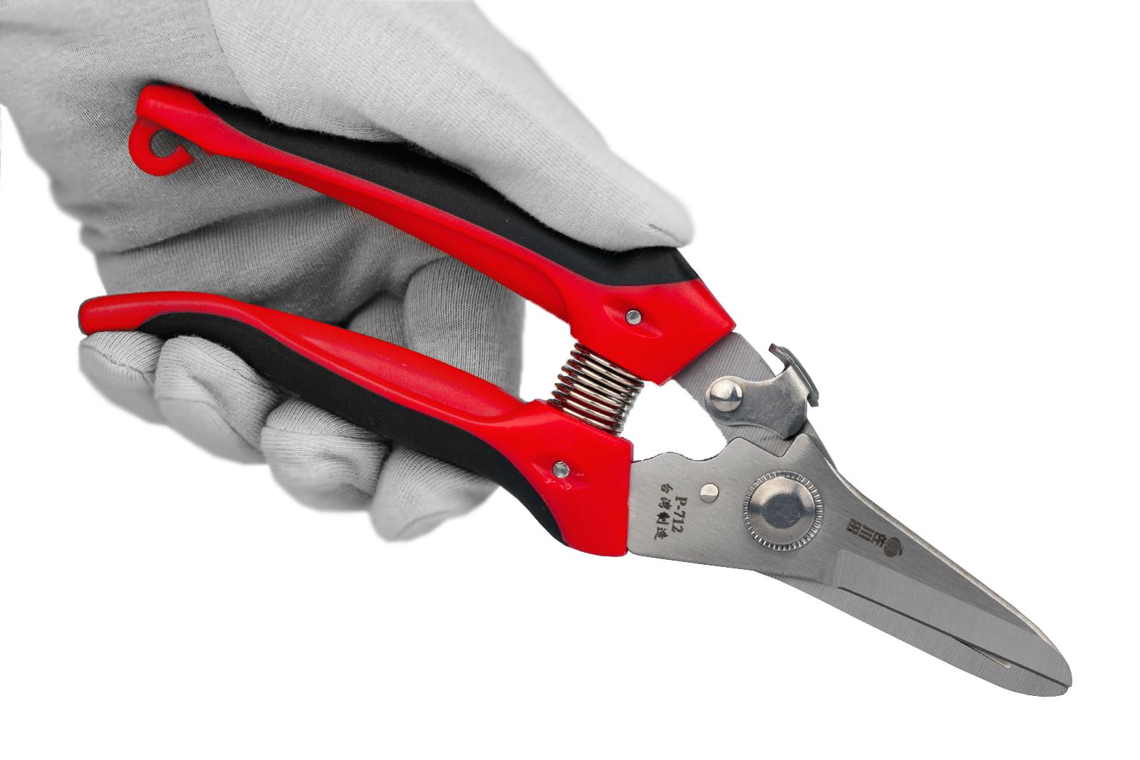 Секатор-ножиці садові Sagawata з нержавіючої сталі 200 мм (P-712_R) - фото 5 Секатор-ножиці садові Sagawata з нержавіючої сталі 200 мм (P-712_R) - фото 5