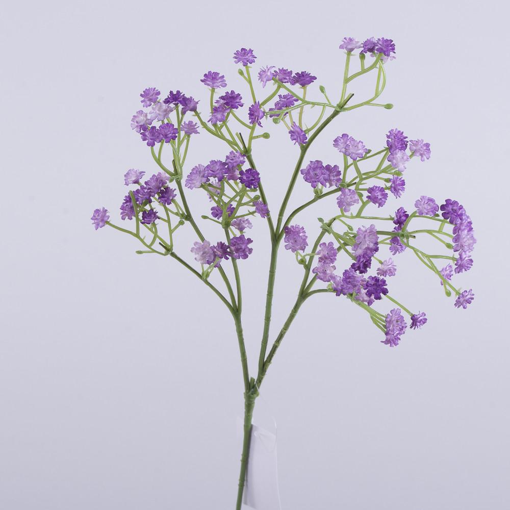 Цветок искусственный Ветвь гипсофила Фиолетовый (3676-3)