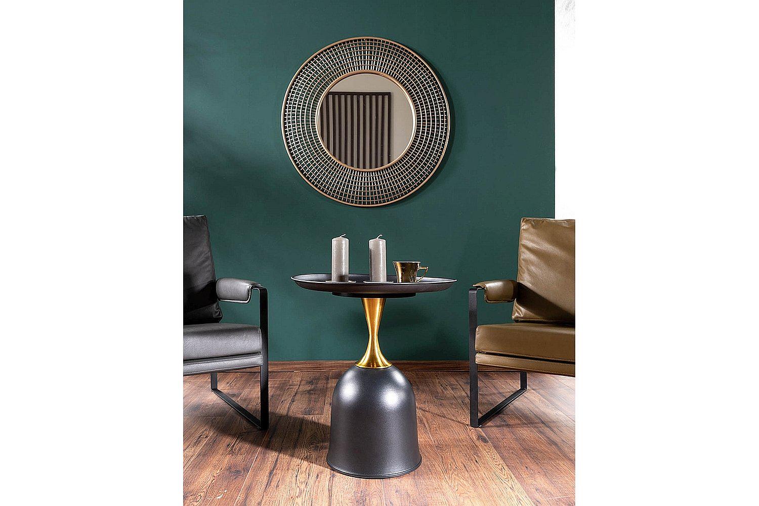 Журнальный столик Signal LIBRA 51 см Черный/Золотой (LIBRACZL51) - фото 2 Журнальный столик Signal LIBRA 51 см Черный/Золотой (LIBRACZL51) - фото 2