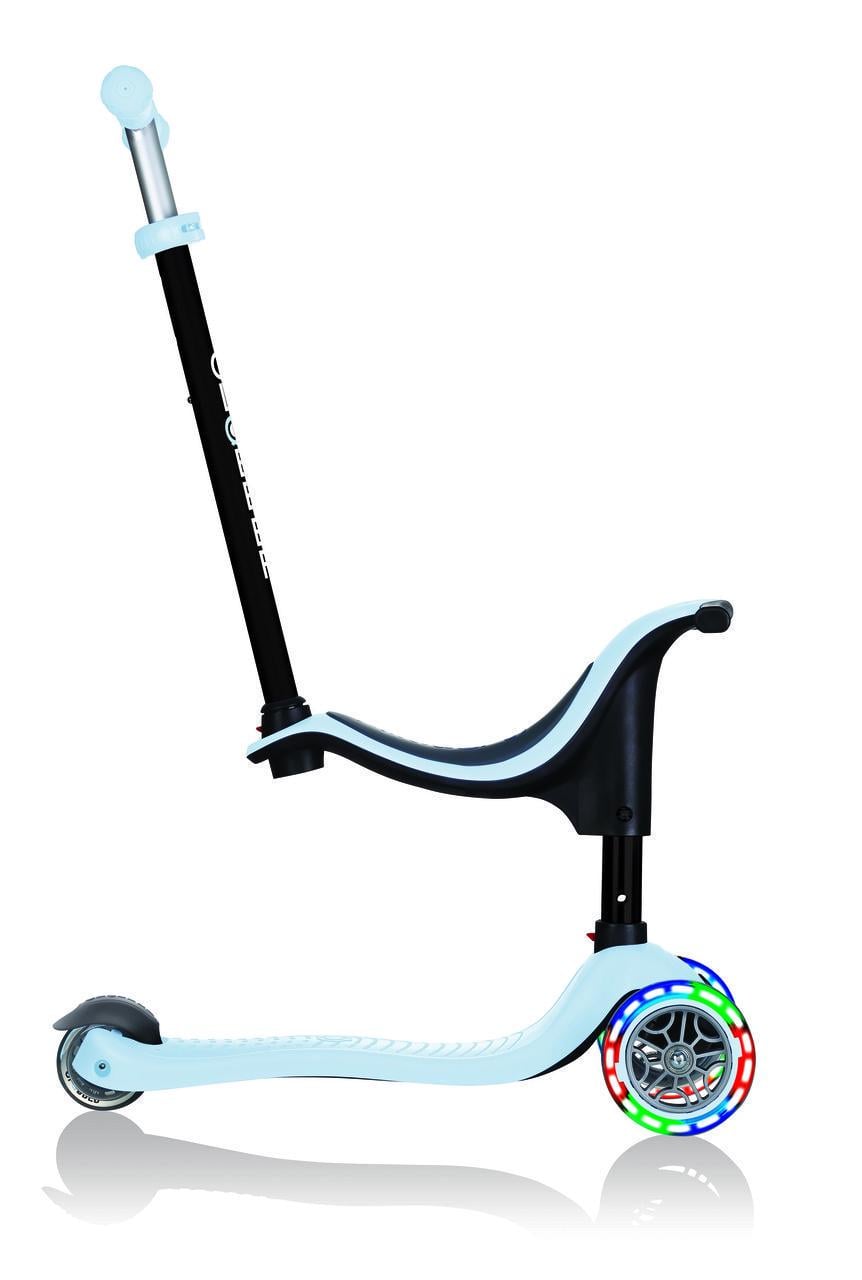 Самокат Globber Go Up Sporty 4 в1 трехколесный с подсветкой Пастельно-синий (452-200-3)