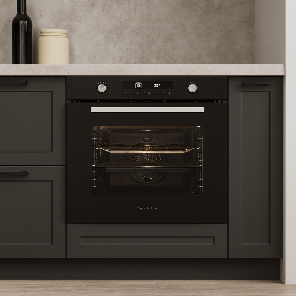 Духова шафа електрична з грилем і конвекцією Gunter&Hauer EOM 1370 BL WD стильна 72 л - фото 10