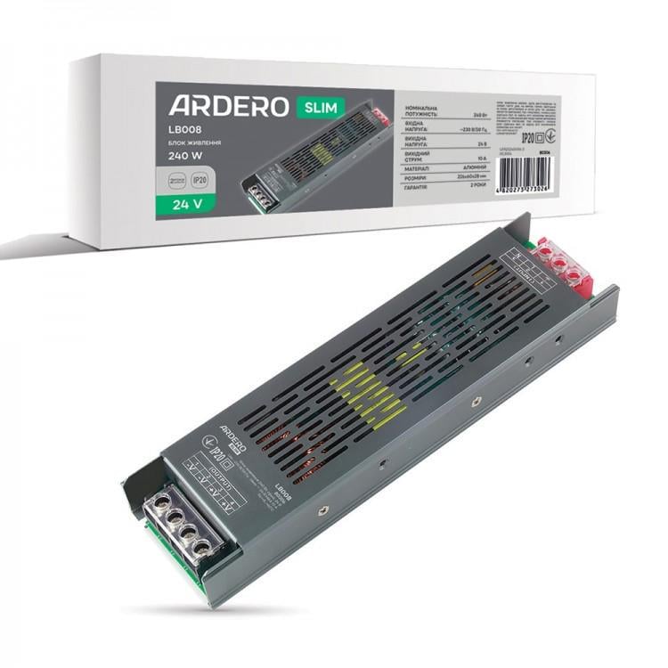 Блок живлення для LED-стрічки ARDERO LB008 24V 240 Вт IP20 (80306)