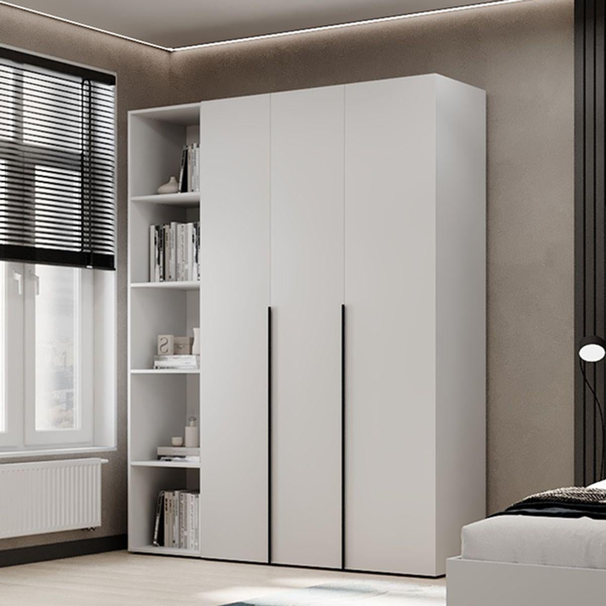 Шкаф распашный комбинированный №16 ART IN HEAD Light 1600x500x2200 мм Белый бриллиант (LTK0161000000)