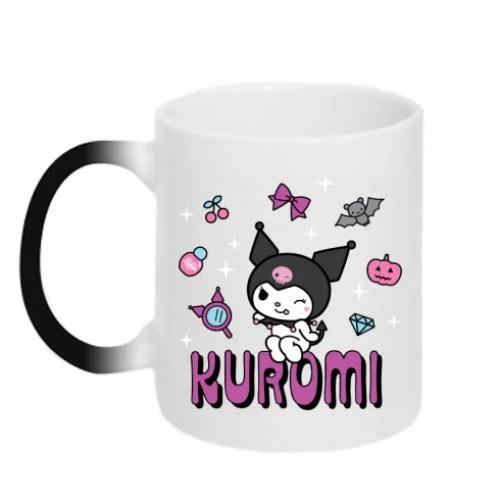 Чашка-хамелеон Sparkle Kuromi 320 мл Черно-белый (17435904-17-200670)