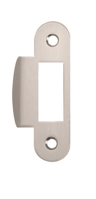 Планка для замка Siba 10590 с загнутым отбойником Матовый никель (10590 SN)