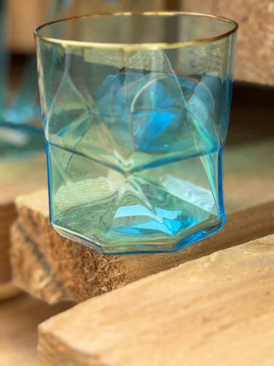 Стакан-доф Голубая геометрия 360 мл (OLGS1008-1)